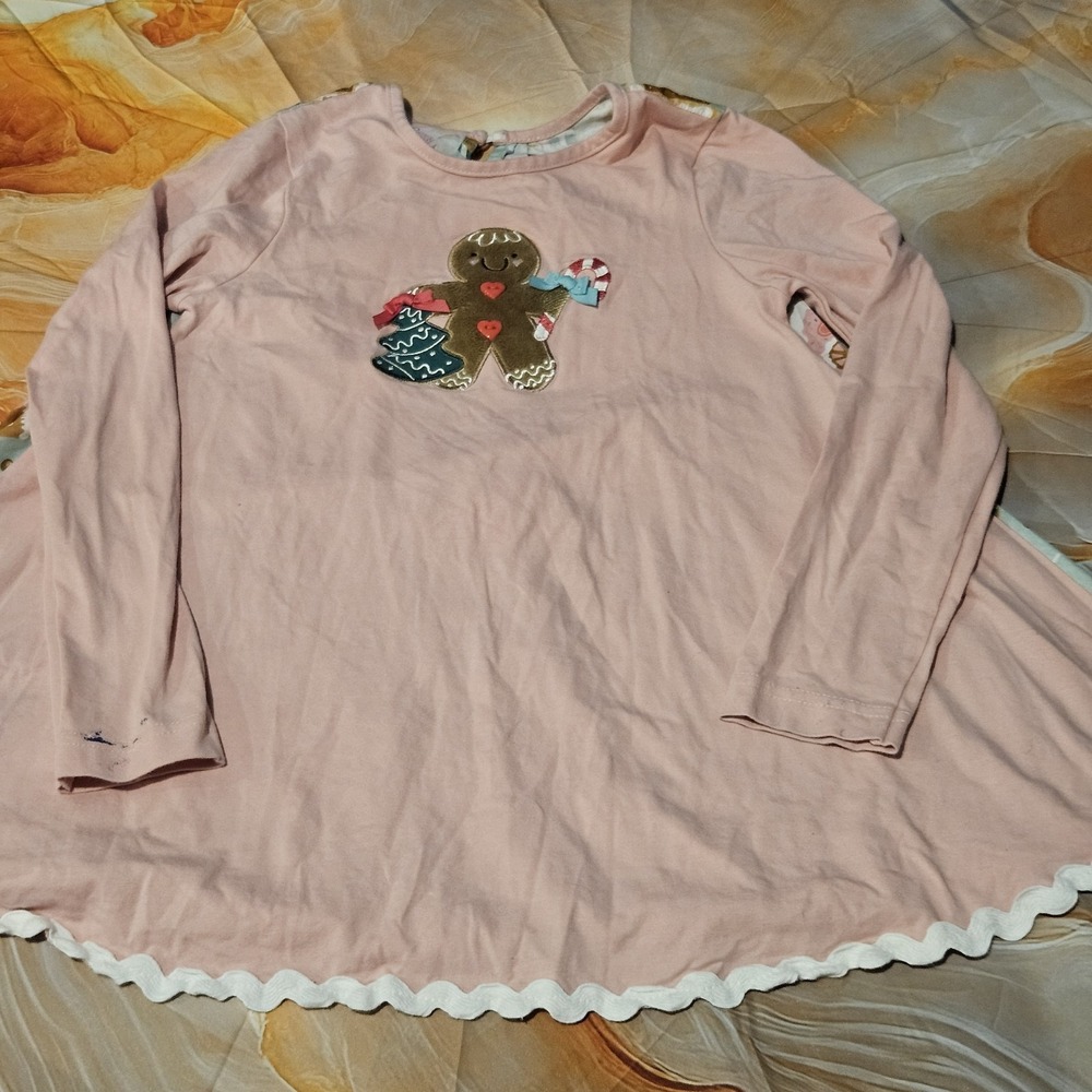 Ric Rac & Ruffles Gingerbread Christmas Holiday Tunic Girls Size 10